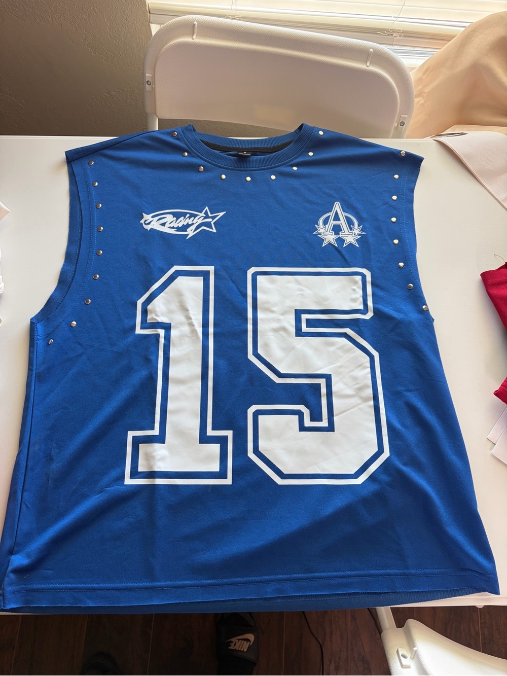 Blue Sleeveless Sports Jersey Top by (unbranded) - Number 15